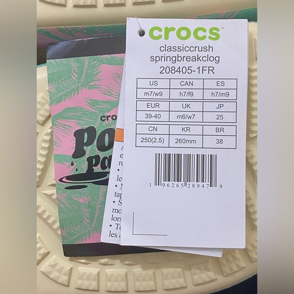 Crocs Crush Spring Break Clog Women's Size 9 (M7,W9) NWT - Picture 11 of 11